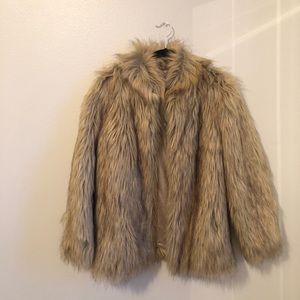 Tan fur coat x ASOS